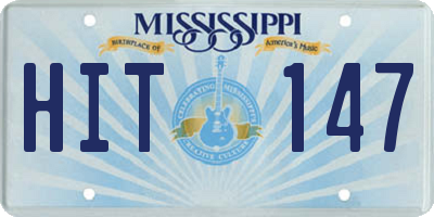 MS license plate HIT147