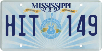 MS license plate HIT149