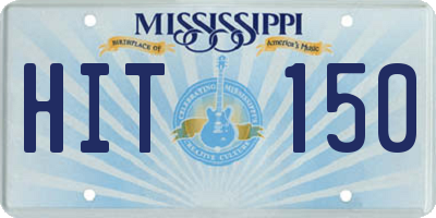 MS license plate HIT150