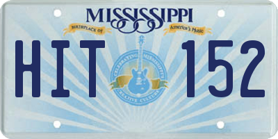 MS license plate HIT152