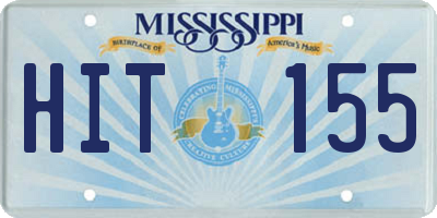 MS license plate HIT155