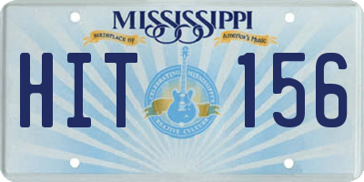 MS license plate HIT156