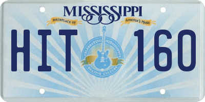 MS license plate HIT160