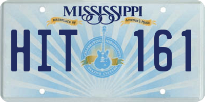 MS license plate HIT161