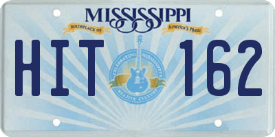 MS license plate HIT162