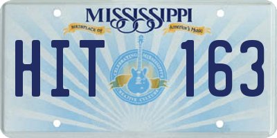 MS license plate HIT163