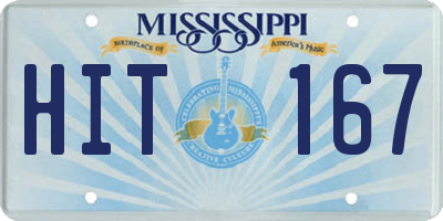 MS license plate HIT167
