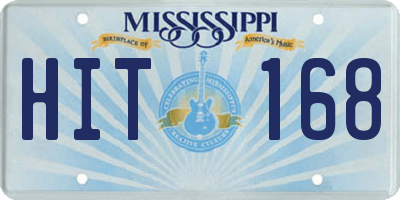 MS license plate HIT168