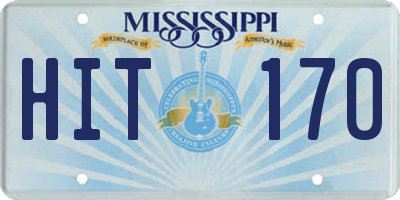 MS license plate HIT170