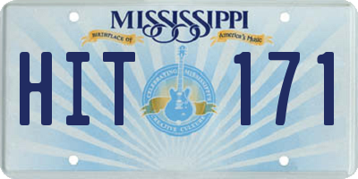 MS license plate HIT171