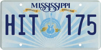 MS license plate HIT175