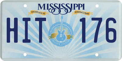 MS license plate HIT176