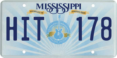 MS license plate HIT178