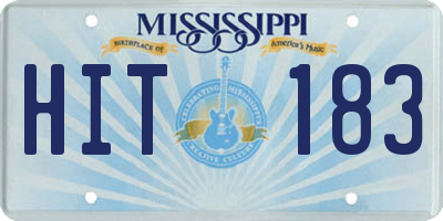 MS license plate HIT183