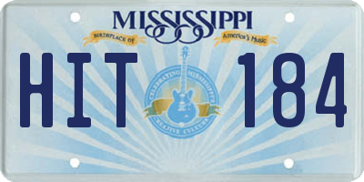 MS license plate HIT184