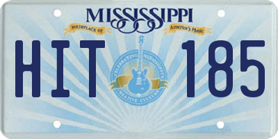 MS license plate HIT185