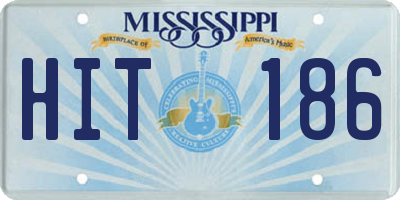 MS license plate HIT186