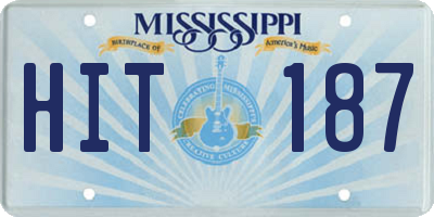 MS license plate HIT187