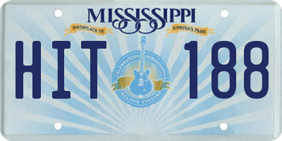 MS license plate HIT188