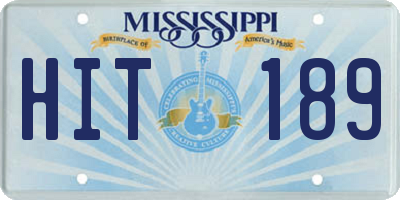 MS license plate HIT189