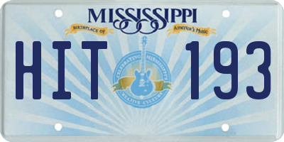 MS license plate HIT193