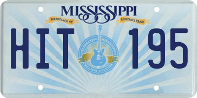 MS license plate HIT195