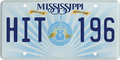 MS license plate HIT196