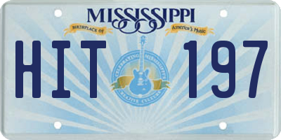 MS license plate HIT197