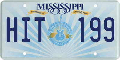 MS license plate HIT199