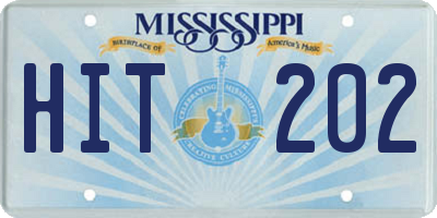 MS license plate HIT202