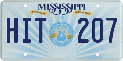 MS license plate HIT207