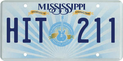 MS license plate HIT211
