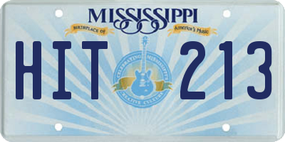 MS license plate HIT213
