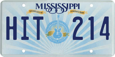 MS license plate HIT214