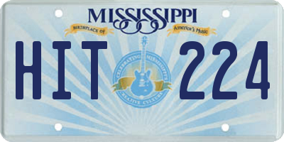 MS license plate HIT224