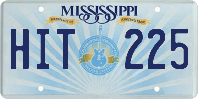 MS license plate HIT225