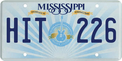 MS license plate HIT226