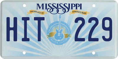 MS license plate HIT229