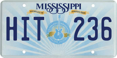 MS license plate HIT236