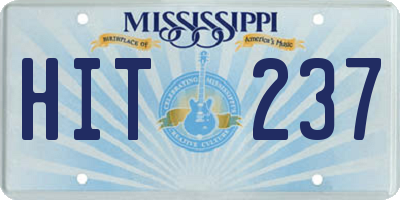 MS license plate HIT237