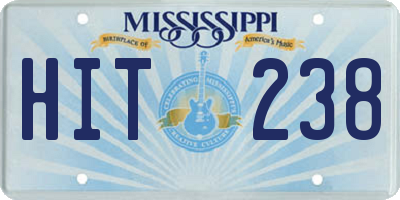 MS license plate HIT238