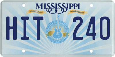 MS license plate HIT240