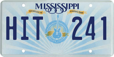 MS license plate HIT241