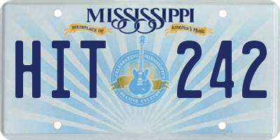 MS license plate HIT242