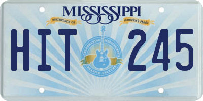 MS license plate HIT245