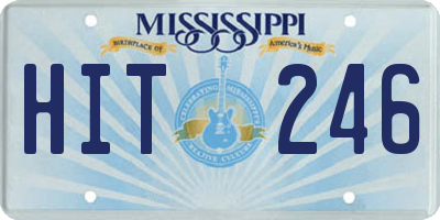 MS license plate HIT246