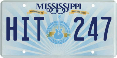 MS license plate HIT247