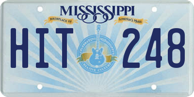 MS license plate HIT248
