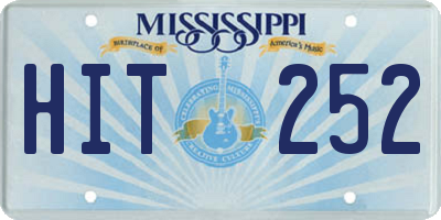 MS license plate HIT252