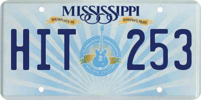 MS license plate HIT253